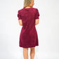 Demi Suede Dress - Bordeaux