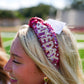 Maroon Sequin Headband with White Rhinestone Game Day - Southern Belle Boutique