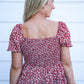 Rust Floral Printed Mini Dress