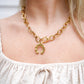AWE Frontlock Gold Horeshoe Necklace - Southern Belle Boutique