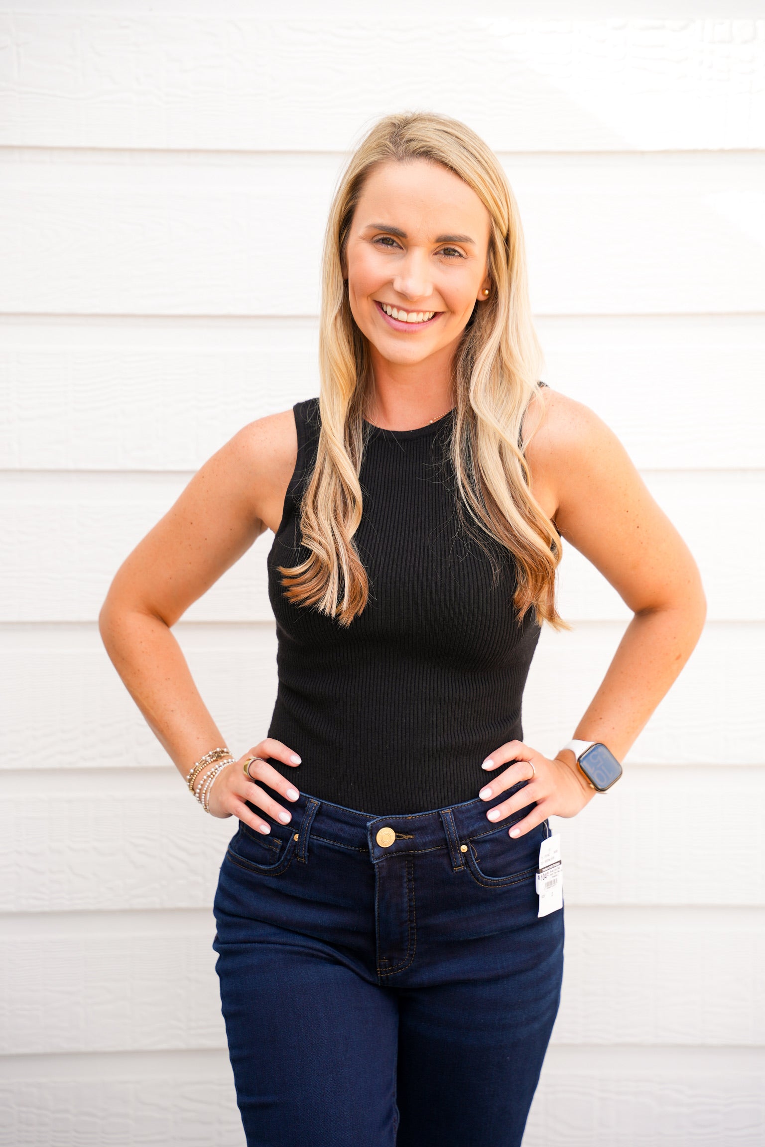 Black Square Neck LS Bodysuit - Southern Belle Boutique