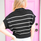 Black/Beige Stripe Sweater SS