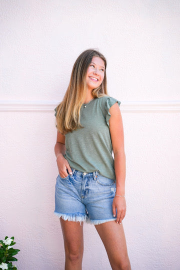 North Top - Slate Green - Southern Belle Boutique