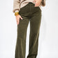 Anabel Wide Leg Pant - Hunter Green