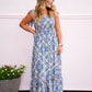 Blue Shoulder Strap Maxi Dress - Southern Belle Boutique