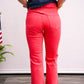 Kelsey High Rise Ankle Flare Jean - Strawberry