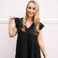 Black Multi Ruffled Dress