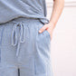 Navy Striped French Terry Short Set