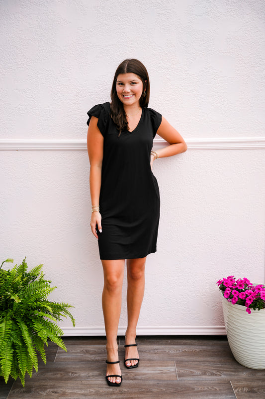 Black Shift Mini Dress