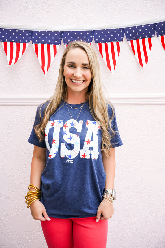 Starry USA Blue Tee