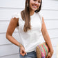 Kiara Top - White - Southern Belle Boutique