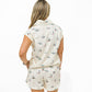 Duck Print Cuff Sleeve Short Set
