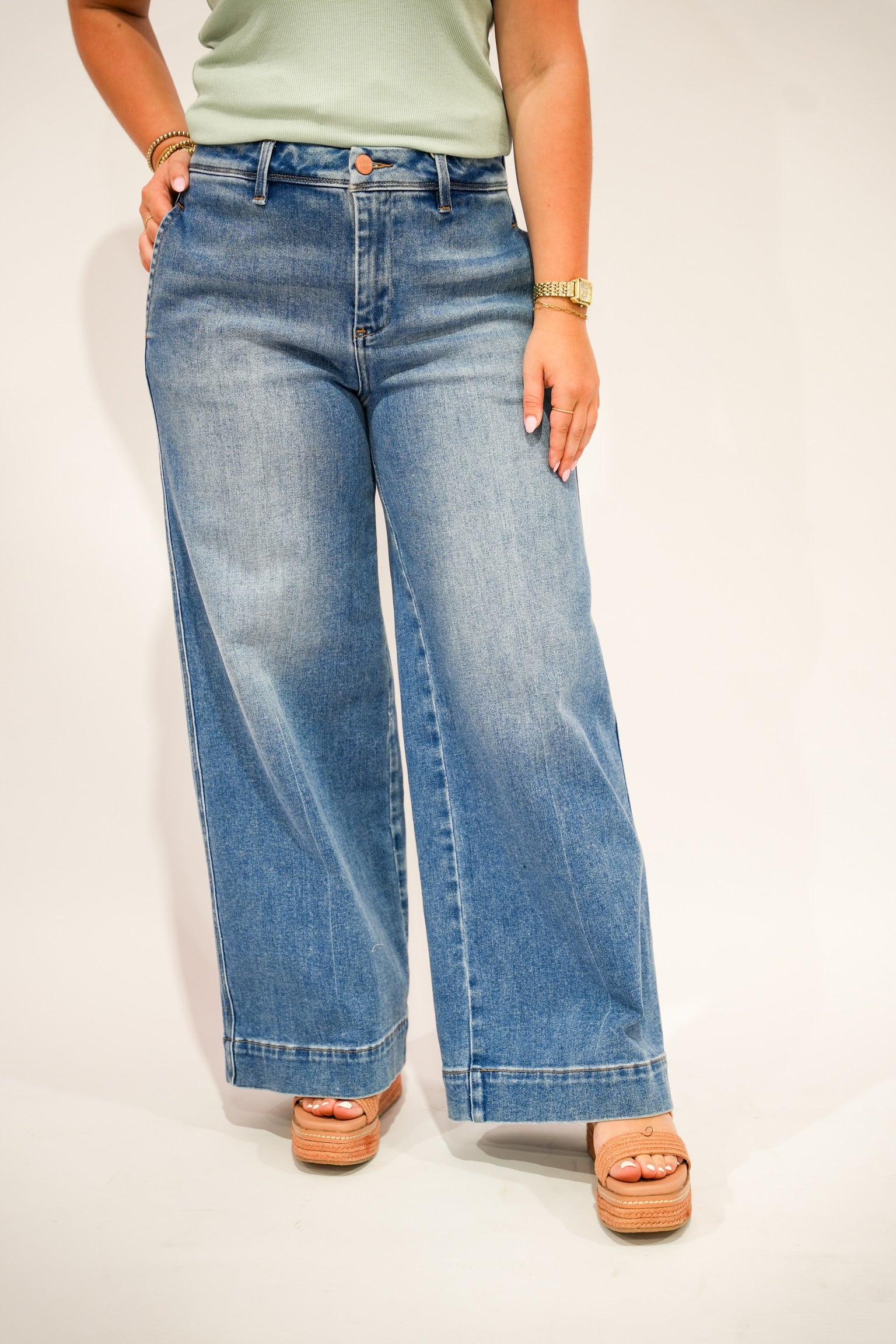 Risen Wide Leg Jeans - Southern Belle Boutique
