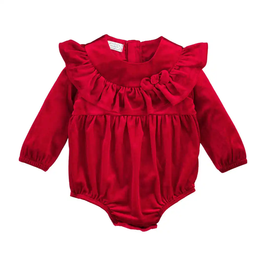 Red Velvet Baby Romper - Southern Belle Boutique