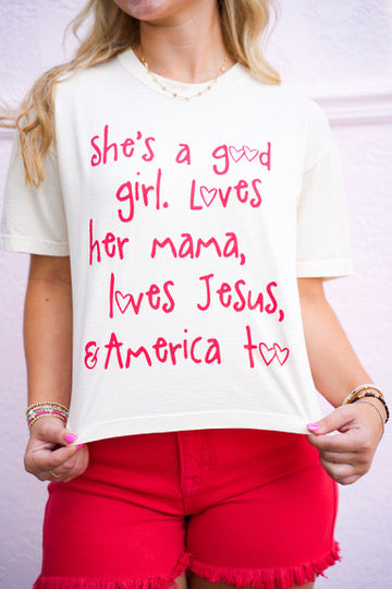 She's a Good Girl Cropped Tee