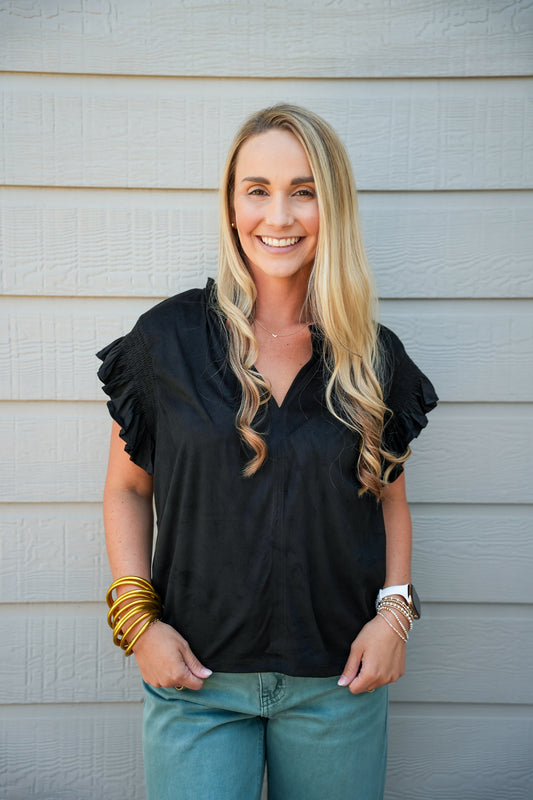 Nicola Top Suede - Black