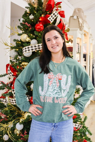 Joy to the World H Green Sweatshirt