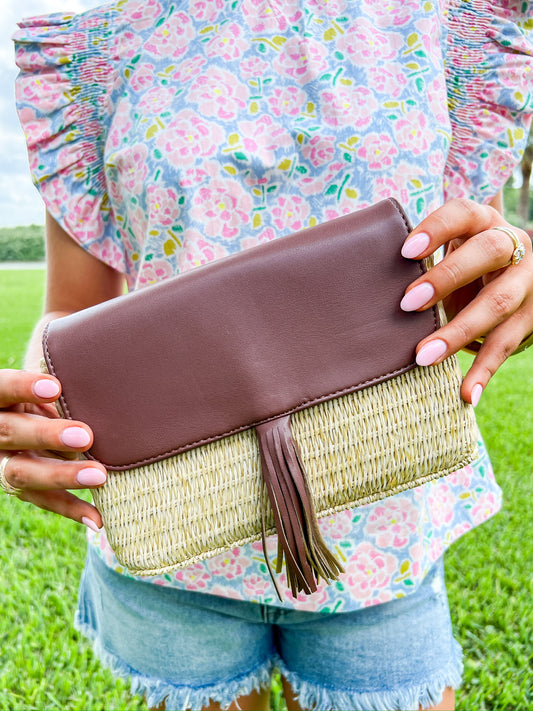 Colleen Raffia Crossbody - Southern Belle Boutique