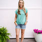 Knotted Hem Jersey Top - Jade - Southern Belle Boutique