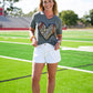 Football Cheetah Heart Tee - Southern Belle Boutique