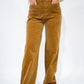 Anabel Wide Leg Pant - Spicewood Brown