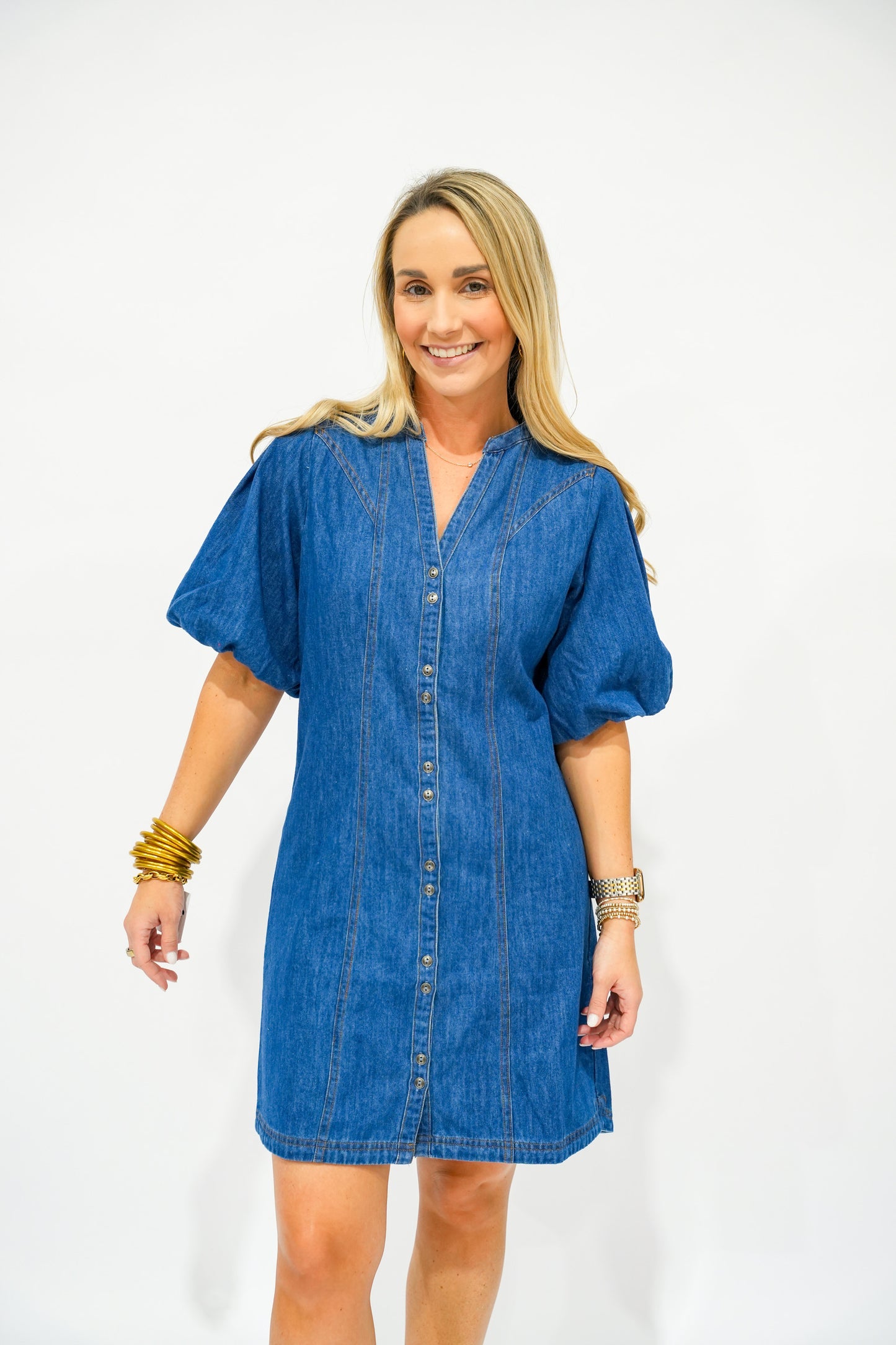 Jesse Dark Wash Denim Dress - Southern Belle Boutique