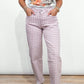 Michelle Gingham Barrel Jeans