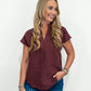 Wine Drop Shoulder Blouse