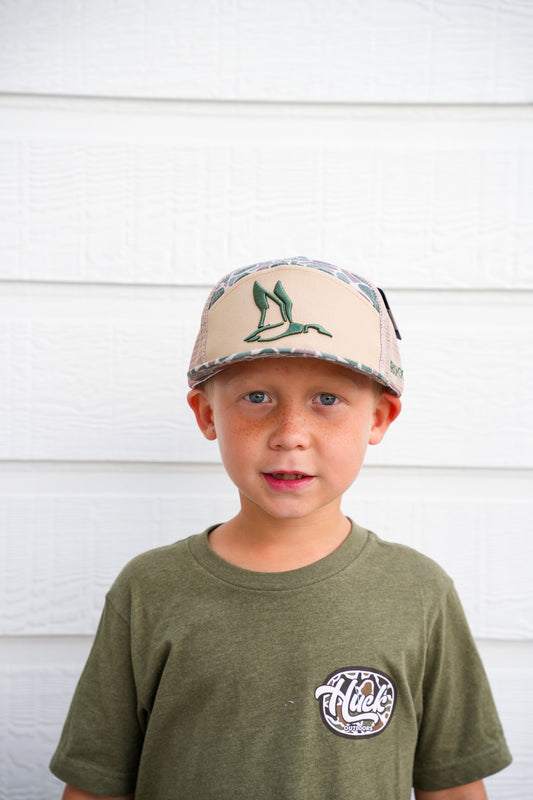 Youth Roost 7 Panel 3D Puff Duck Logo Hat