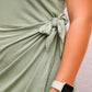 Sage Midi Solid Dress - Southern Belle Boutique