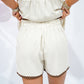 Linen Scalloped Trimed Short Set - Southern Belle Boutique