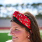 Game Day Charms Knotted Headband - Red - Southern Belle Boutique