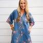 Denim Floral Dress