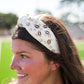 Game Day Charms Knotted Headband - Ivory - Southern Belle Boutique