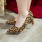 Leopard Faux Suede Classic Pump Heel