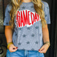 Game Day (Red) Gray Star Tee - Southern Belle Boutique