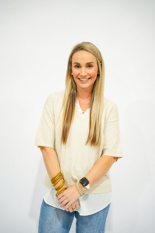 Layered Mixed Media Top - Southern Belle Boutique