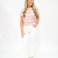 Dusty Striped SS Sweater - Southern Belle Boutique