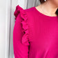 Camden Ruffle Top - Cranberry - Southern Belle Boutique