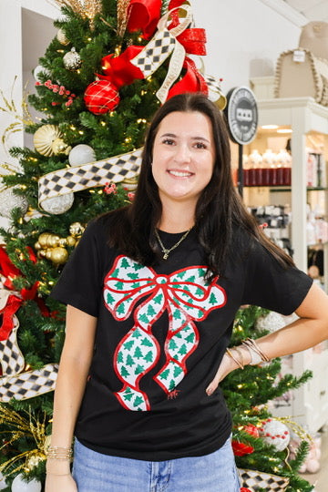 Glitter Bow Tee