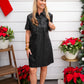 Tatiana Faux Leather Black Dress