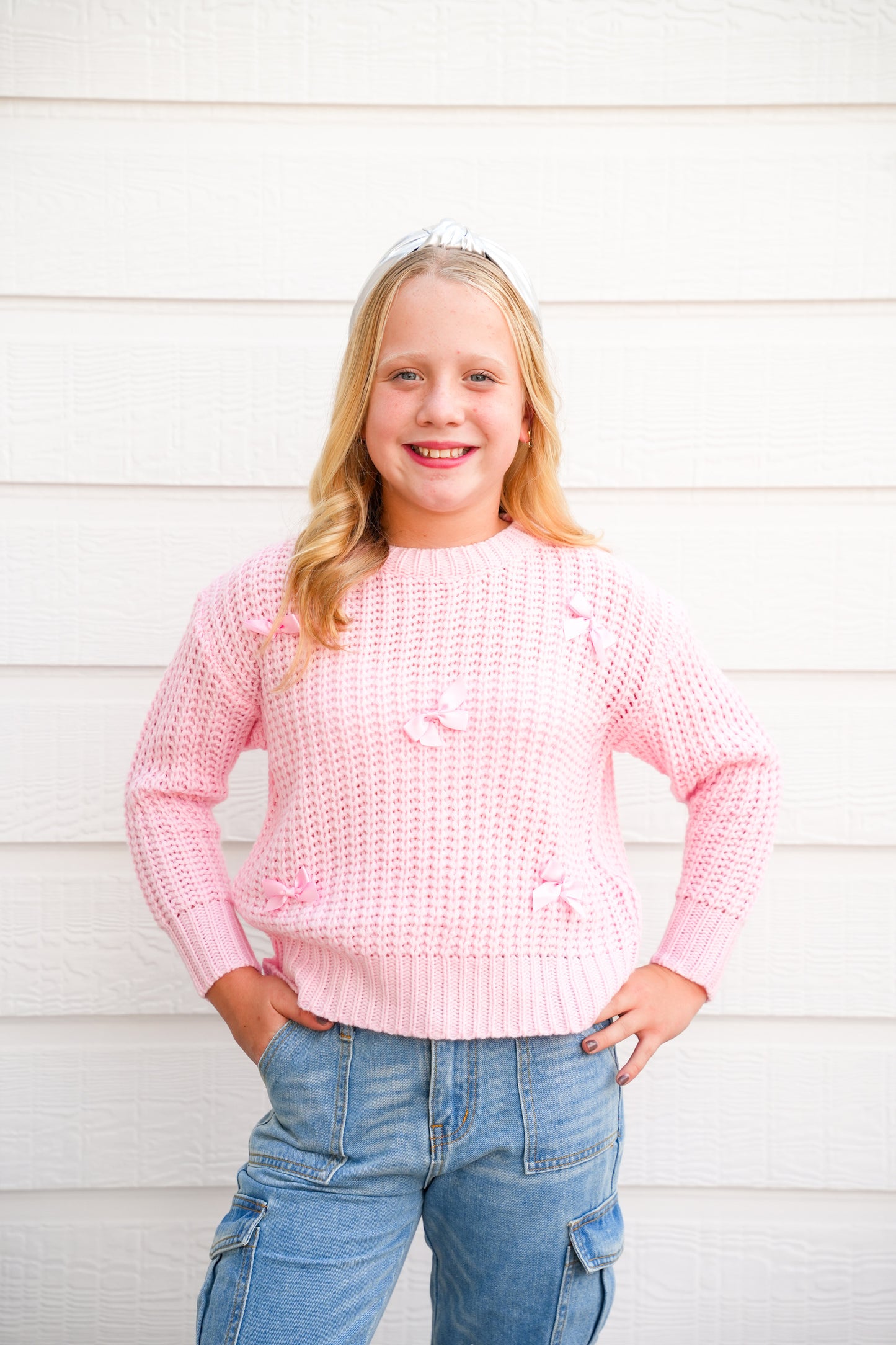 Pink Bow Sweater
