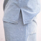 Navy Striped French Terry Short Set