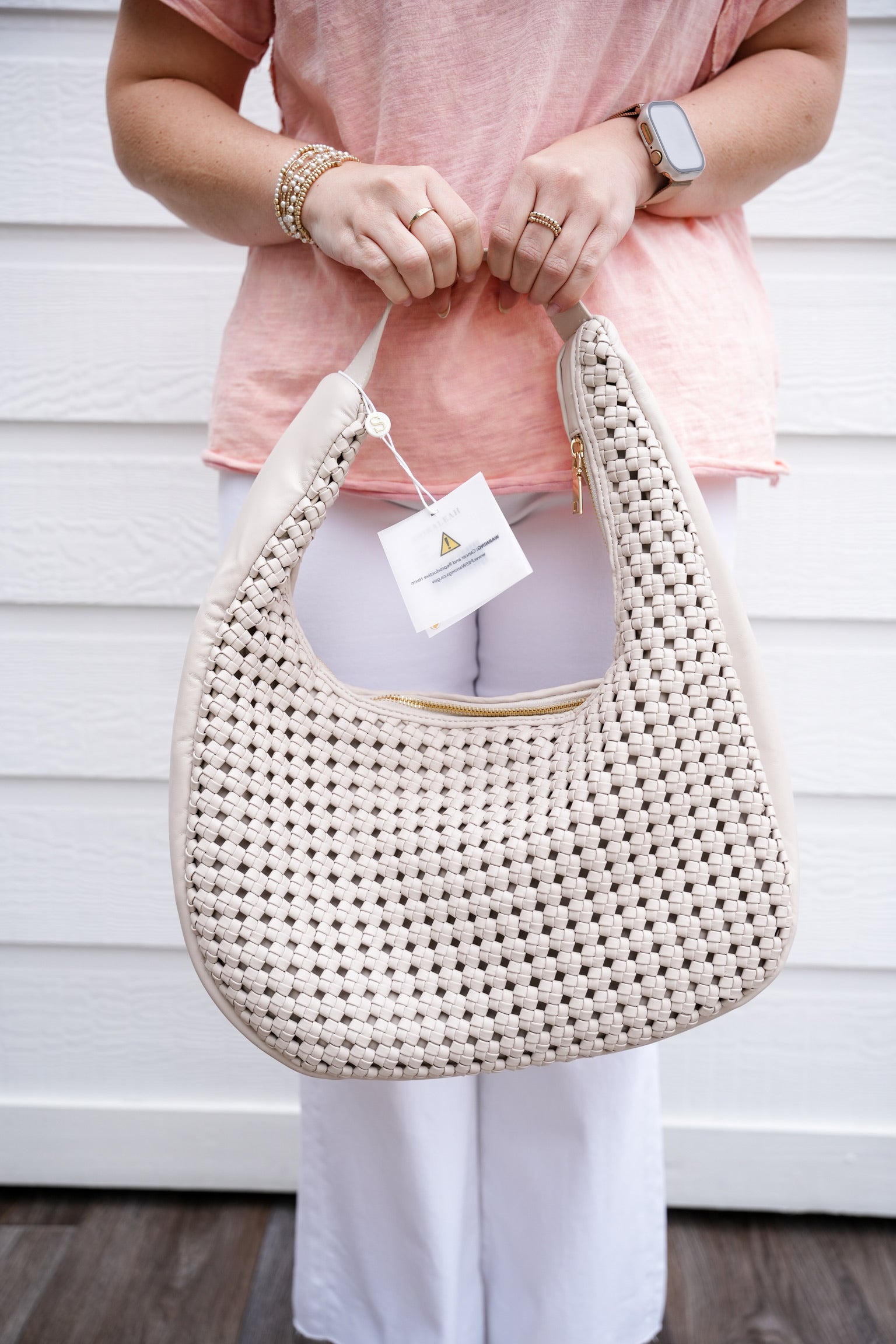 Monroe Hobo Bag, Stone - Southern Belle Boutique