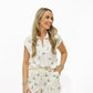 Duck Print Cuff Sleeve Short Set