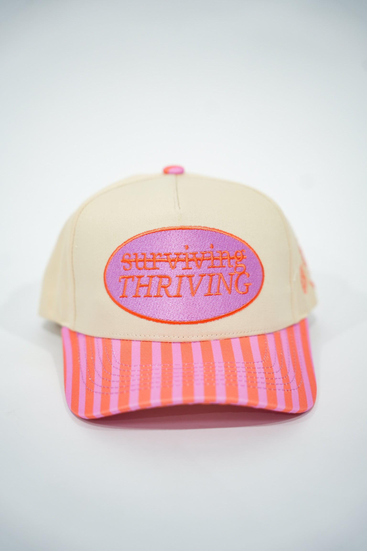 Thriving Striped Trucker Hat - Southern Belle Boutique