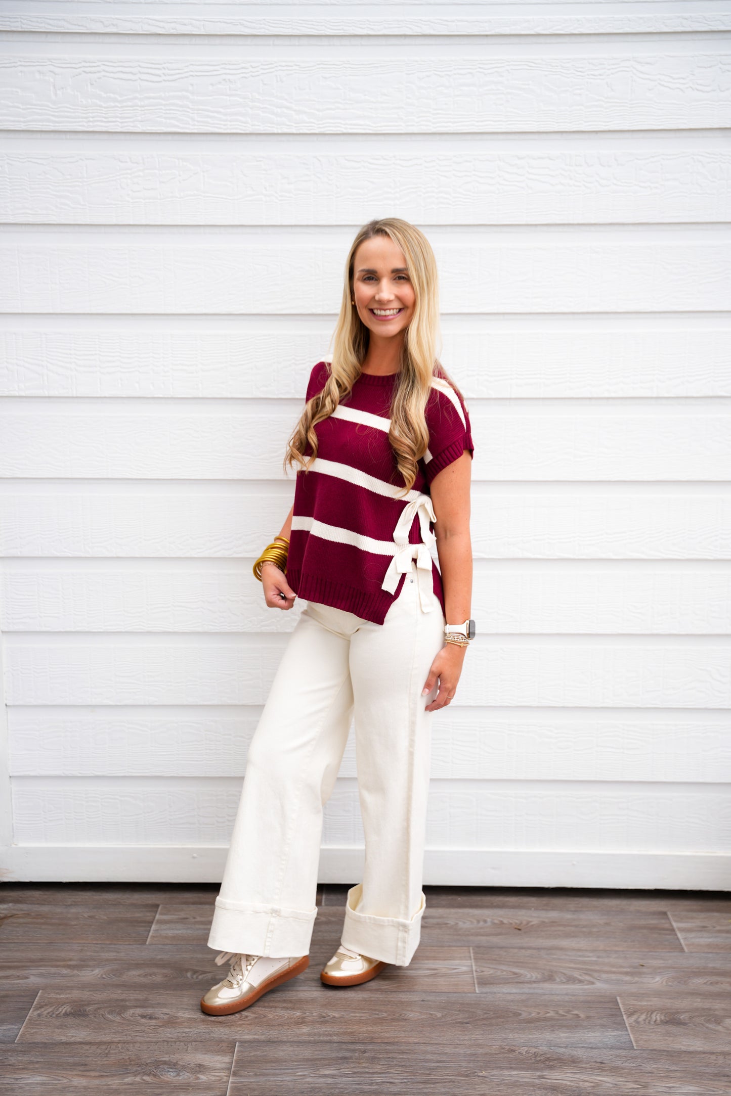 Meg High Rise Wide Leg - Candle