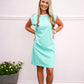 Mint Mini Shift Dress - Southern Belle Boutique