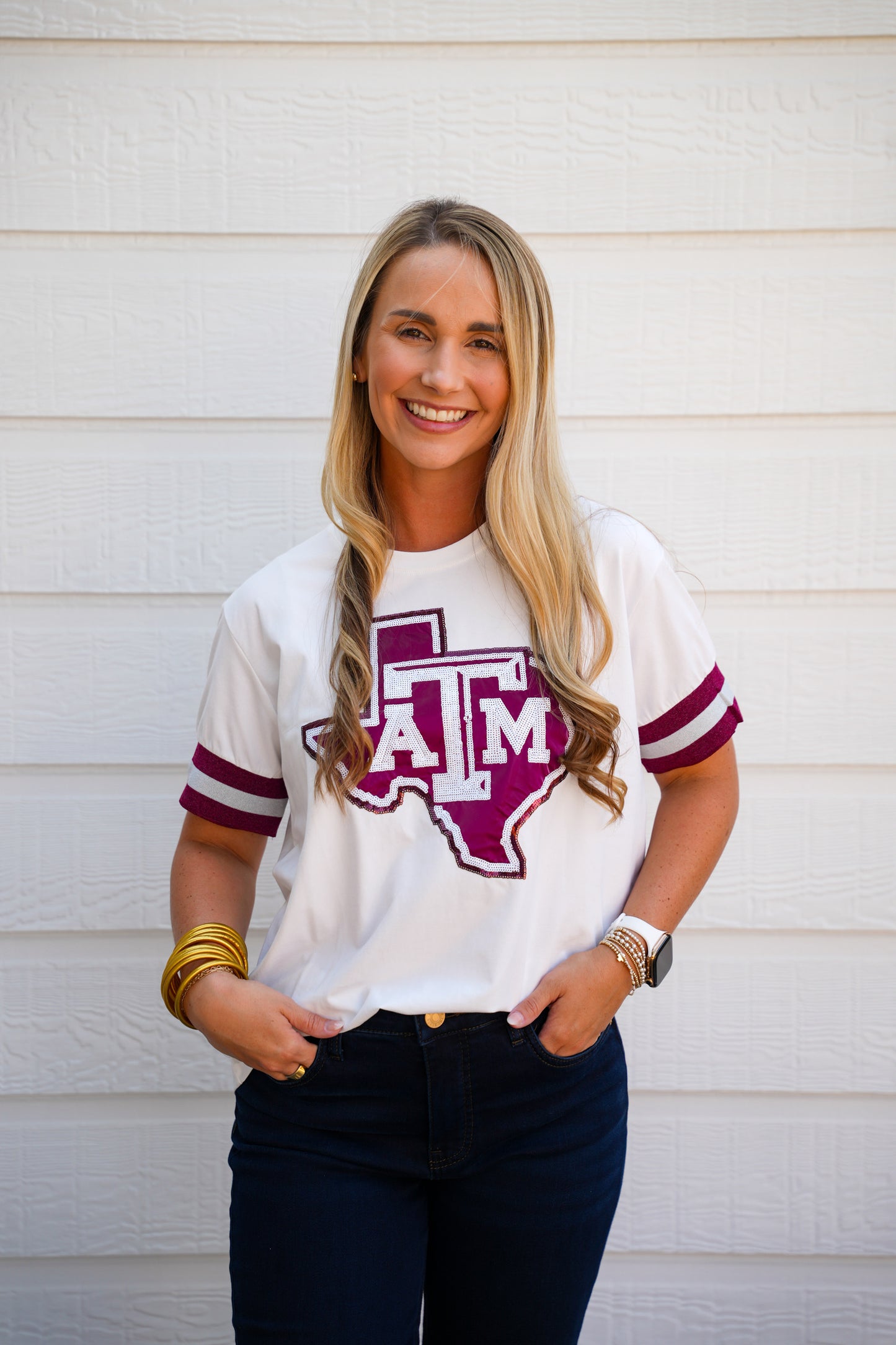 Texas A&M Sparkle Logo T-Shirt