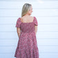 Rust Floral Printed Mini Dress
